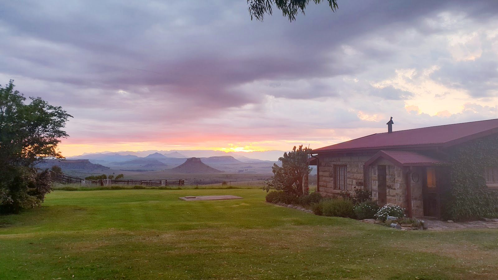 Sunset over the farm